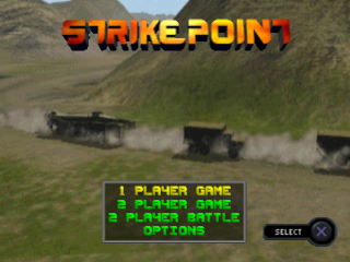 Strike Point title screen for Playstation